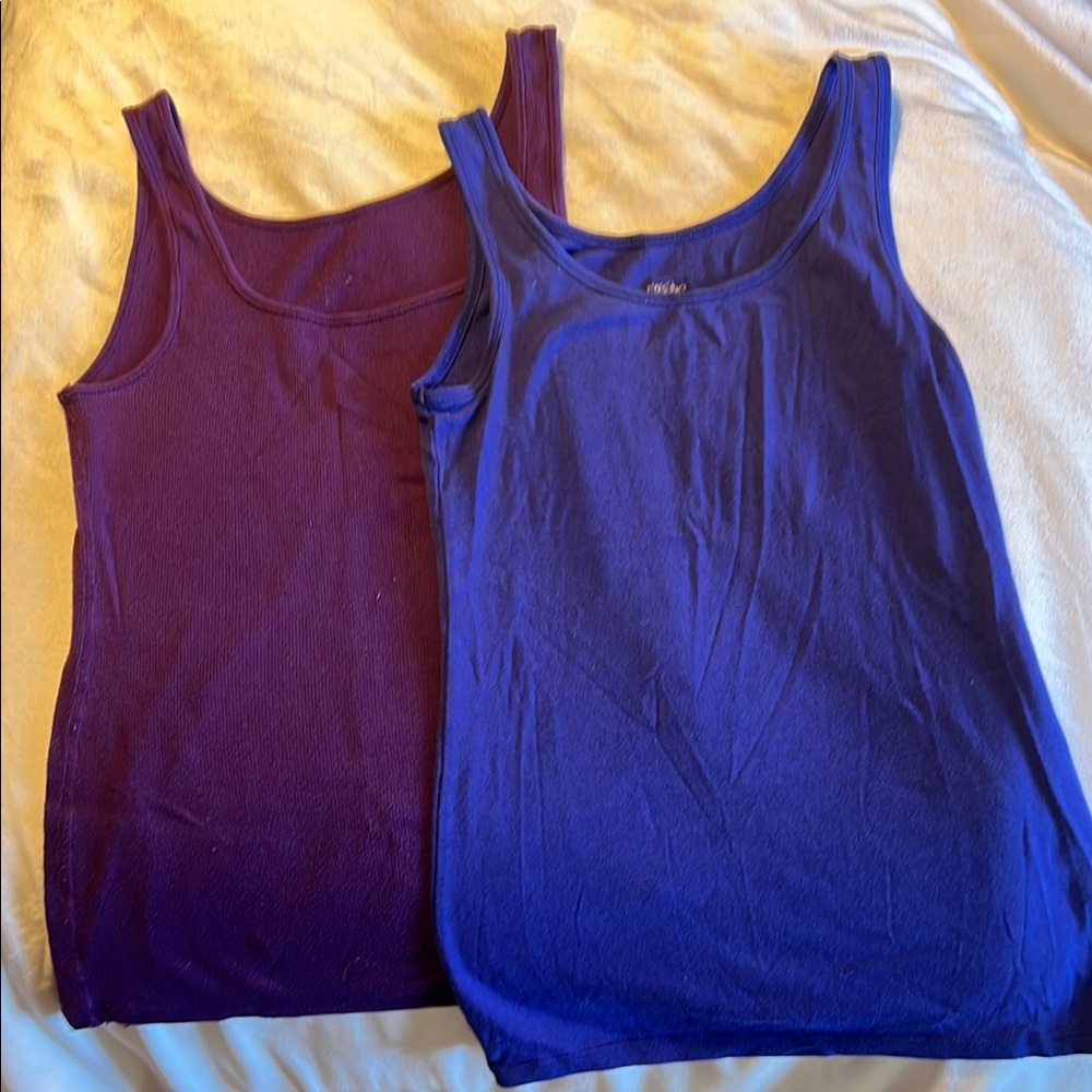 Purple and Blue Tank Tops